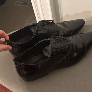 Zara Glossy Black Oxfords